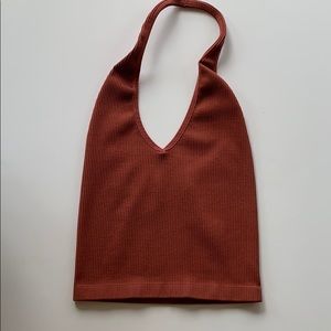 urban outfitters ribbed halter top